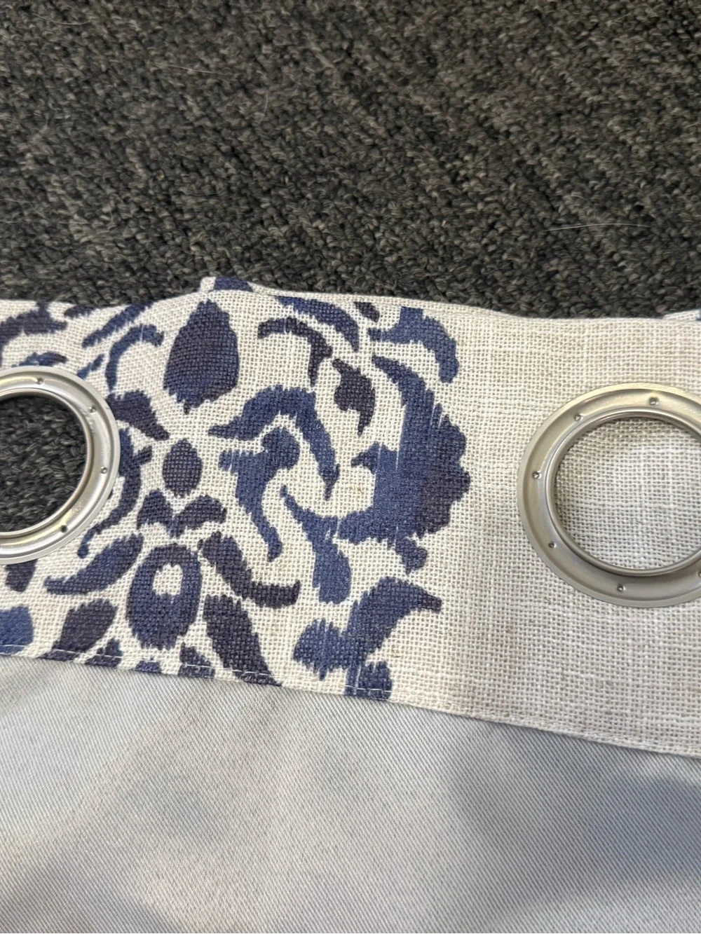 Blue Medallion Grommet Curtain Panel - Brand